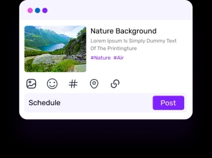AutopubliX post creation interface with image and schedule button