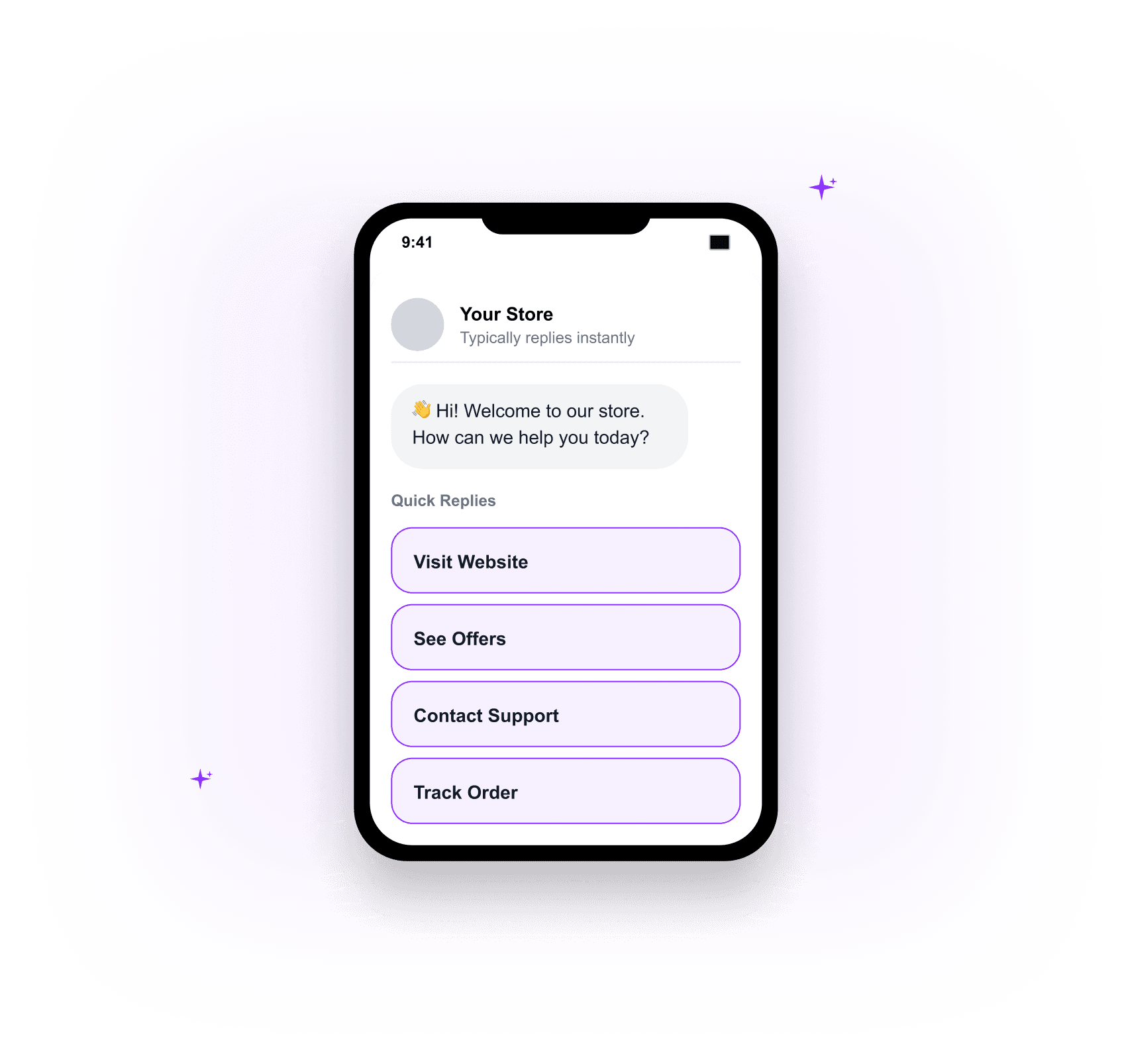 AutoPubliX Conversation Starters in Facebook Messenger